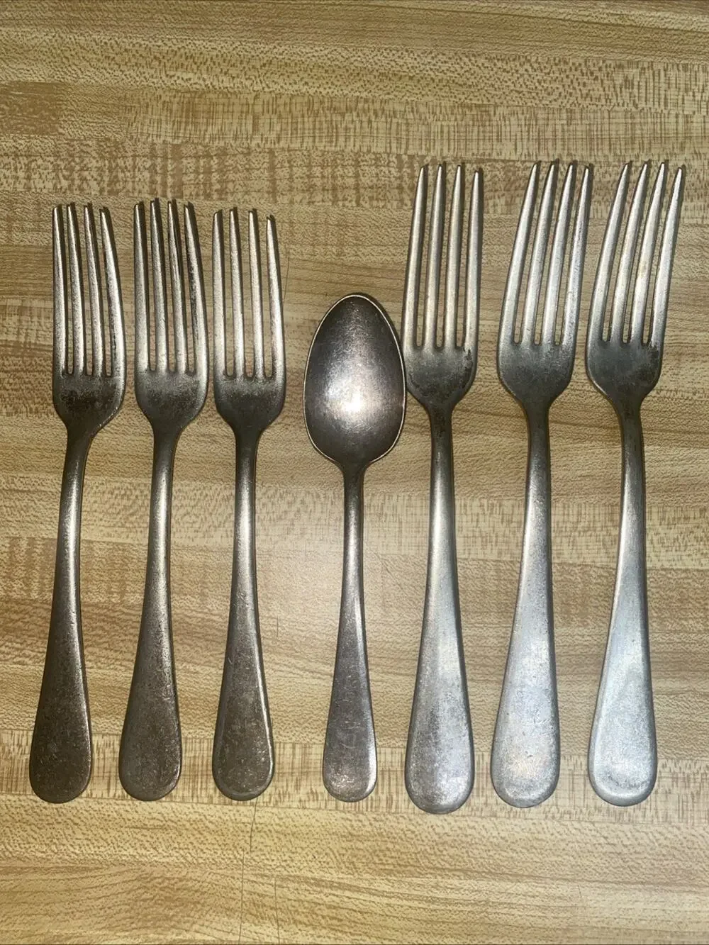 Set Of 7 Victor S. Co. A1 + Overlay Silverplate Forks & Spoon Act 1 Pattern